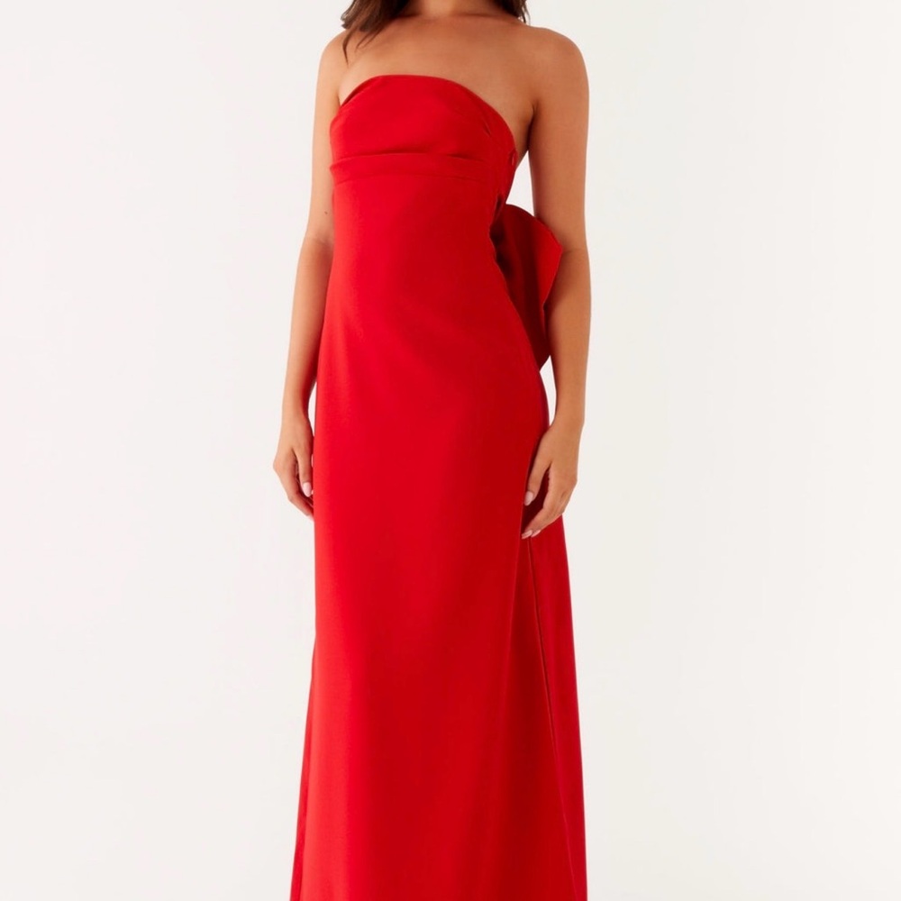 Peppermayo Strapless Red Dress